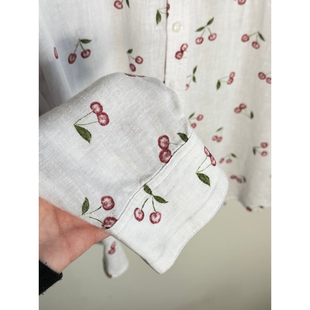 Rails Charli Cherry Print Long Sleeve Button-Up Shirt. - Picture 7 of 12